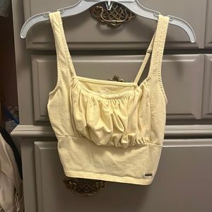 Yellow corset tank from Hollister